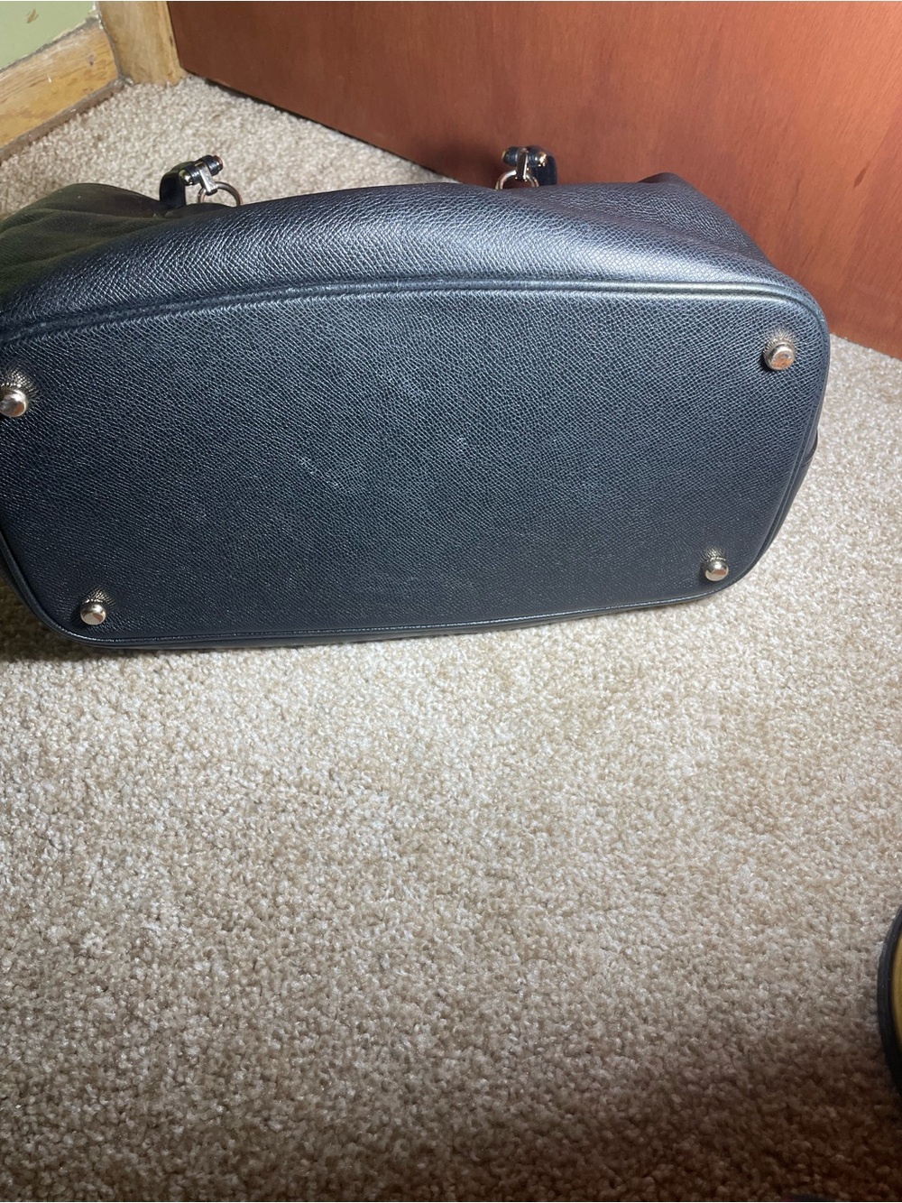 Coach Black Leather Shoulder Bag with Gold Plaquei. Like New. 💕 - Picture 9 of 12